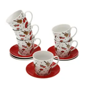 Komplekts ar kafijas tasēm Versa Porcelāns (6 Daudzums)